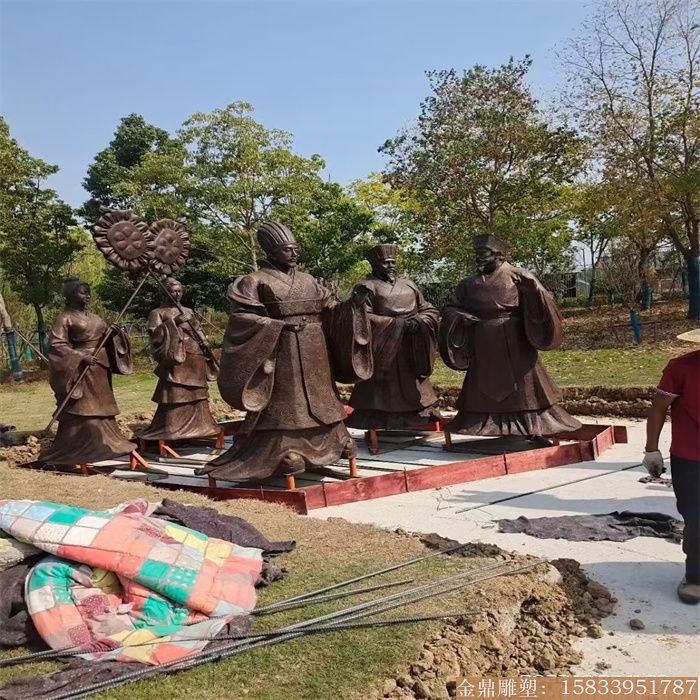 古代皇帝人物铜雕塑 厂家定做